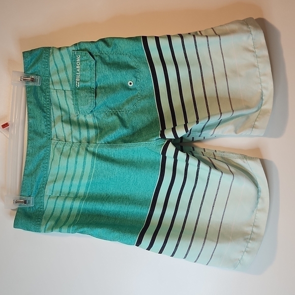 Billabong Swim Trunks Swimming Shorts Men's Size Large Green/White NICE!! - Picture 7 of 9